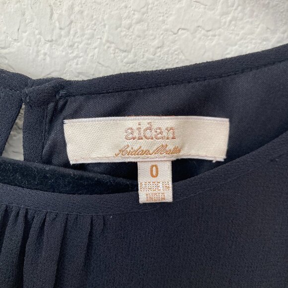 Aidan Mattox Blouson Chiffon Beaded Sequin Formal Event Dress - Picture 5 of 11